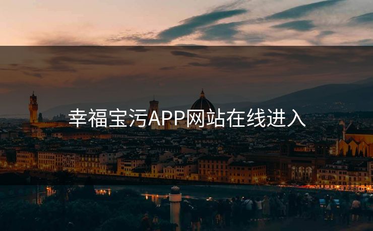 幸福宝污APP网站在线进入